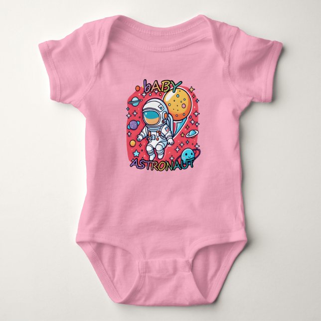 Cute baby astronaut bodysuit. bodysuit (Front)
