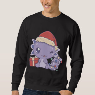Cute Baby Axolotl Pastel Goth Kawaii Christmas Paj Sweatshirt