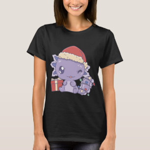 Cute Baby Axolotl Pastel Goth Kawaii Christmas Paj T-Shirt