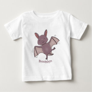 Cute baby bat flying cartoon illustration baby T-Shirt