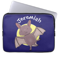 Cute baby bat flying cartoon illustration