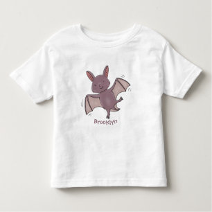 Cute baby bat flying cartoon illustration toddler T-Shirt