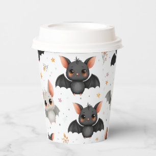 Cute Baby Bats Halloween Paper Cups