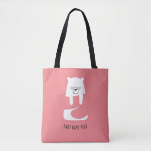CUTE BABY BEAR Dad Mum Daughter Son Family Baby Tote Bag