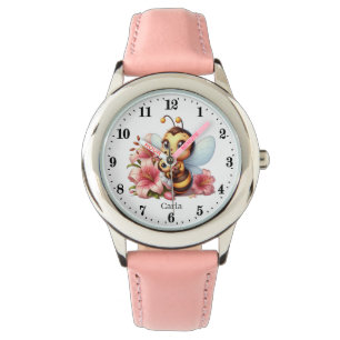 Cute baby bee add name girls  watch