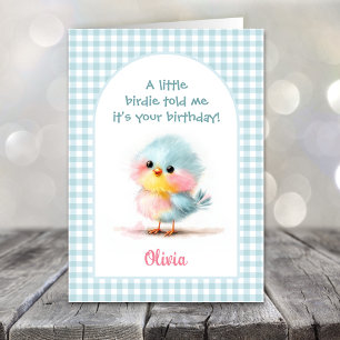 Cute Baby Bird Birthday Card