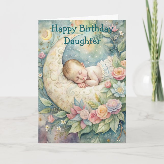 Cute Baby Birthday Card (Front)