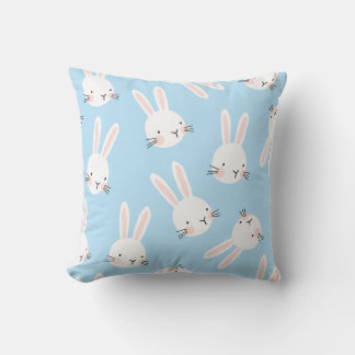Cute Baby Blue Bunny Decorative Cushion