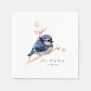 Cute Baby Blue Jay Baby Shower Napkin