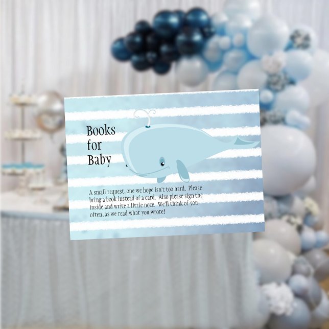 Cute Baby Blue Whale Books for Baby Enclosure Card (Creator Uploaded)