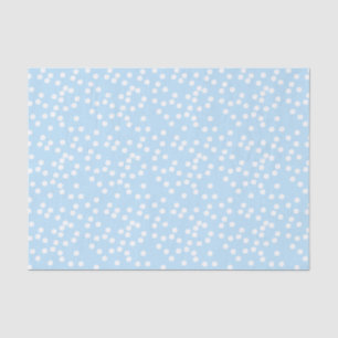 Cute Baby Blue & White Confetti / Polkadots Tissue Paper