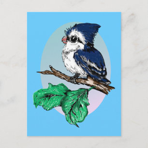 Cute Baby Bluejay Postcard