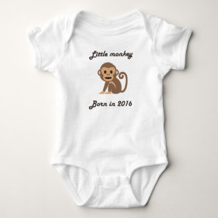 Cute baby bodysuit Chinese zodiac - 2016 monkey