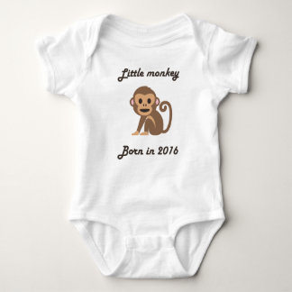 Cute baby bodysuit Chinese zodiac - 2016 monkey