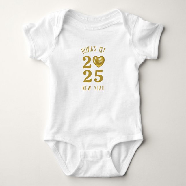 Cute Baby  bodysuit  New Year (Front)