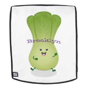 Cute baby bok choy cartoon illustration backpack