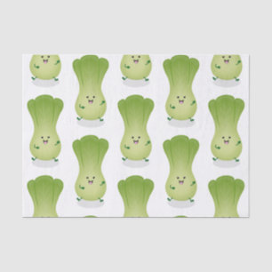Cute baby bok choy cartoon illustration tissue paper