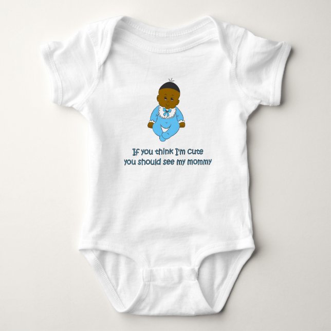 Cute Baby Boy (Dark) Bodysuit (Front)