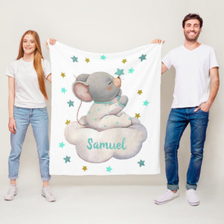Cute baby boy mouse cloud fleece blanket