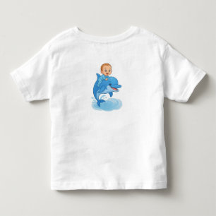 Cute Baby Boy Riding a Dolphin T-Shirt Adorable