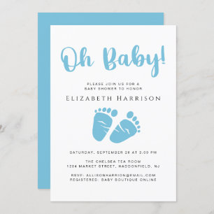 Cute Baby Boy Shower Invitation