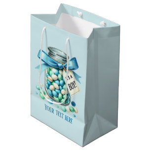 Cute baby boy shower party  candy buffet  medium gift bag