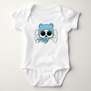 Cute Baby Boy Skull Bodysuit