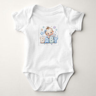 Cute Baby Boy Teddy Bear Bodysuit Adorable Baby