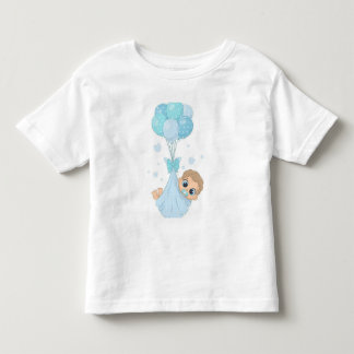 Cute Baby Boy with Blue Balloons T-Shirt | Adorabl