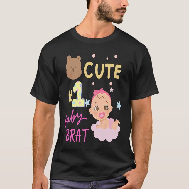 Cute Baby Brat Girl T-Shirt (Front)