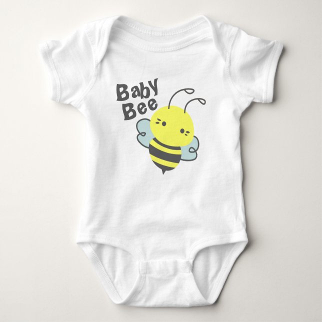 Cute Baby Bumble Bee Baby Bodysuit (Front)
