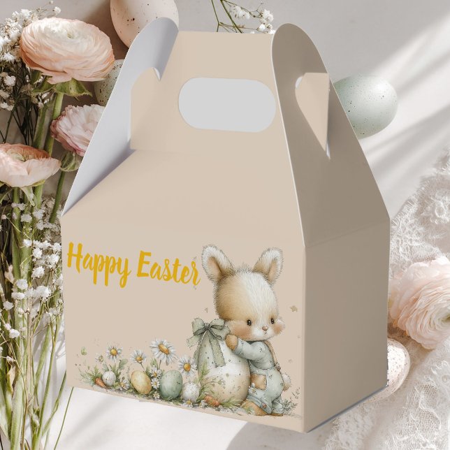 Cute baby bunny in pyjamas with an Easter egg Favour Box (Creator Uploaded)