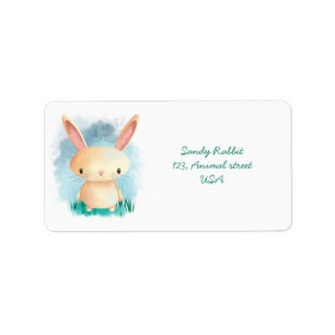 Cute baby bunny label