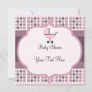 Cute Baby Carriage Invitation