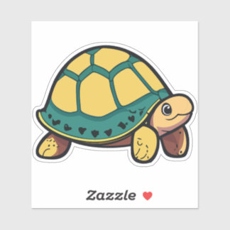 Cute Baby Cartoon Character Turtle