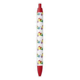 cute baby caterpillar black ink pen