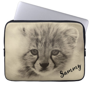 Cute Baby Cheetah laptop sleeve
