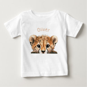 Cute Baby Cheetah Personalised  T-Shirt
