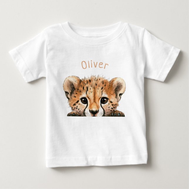 Cute Baby Cheetah Personalised  T-Shirt (Front)
