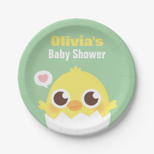 Cute Baby Chick About to Hatch Party Supplies Paper Plate