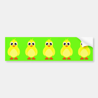 Cute Baby Chick Cartoon Bumper Sticker