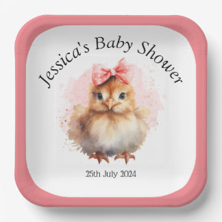 Cute baby Chick Paper Plate