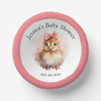 Cute Baby Chick Paper Plate