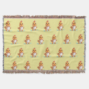 Cute baby chick throw blanket