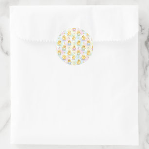 Cute Baby Chick Watercolor Easter Classic Round Sticker