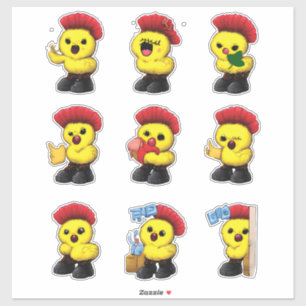 Cute Baby Chicken Sticker Pack — Kawaii Chick