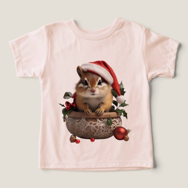 CUTE BABY CHIPMUNK SANTA (Design Front)
