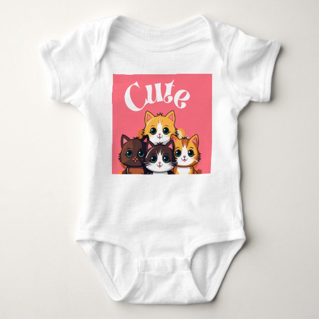 Cute baby clothe designs baby bodysuit (Front)