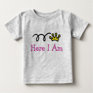 Cute baby clothing with funny text   Customisable Baby T-Shirt