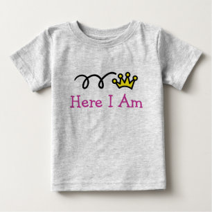 Cute baby clothing with funny text   Customisable T-Shirt